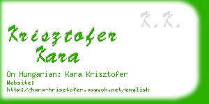 krisztofer kara business card
